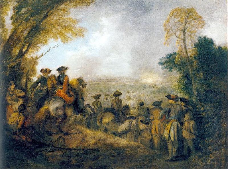 WATTEAU, Antoine On the March Norge oil painting art
